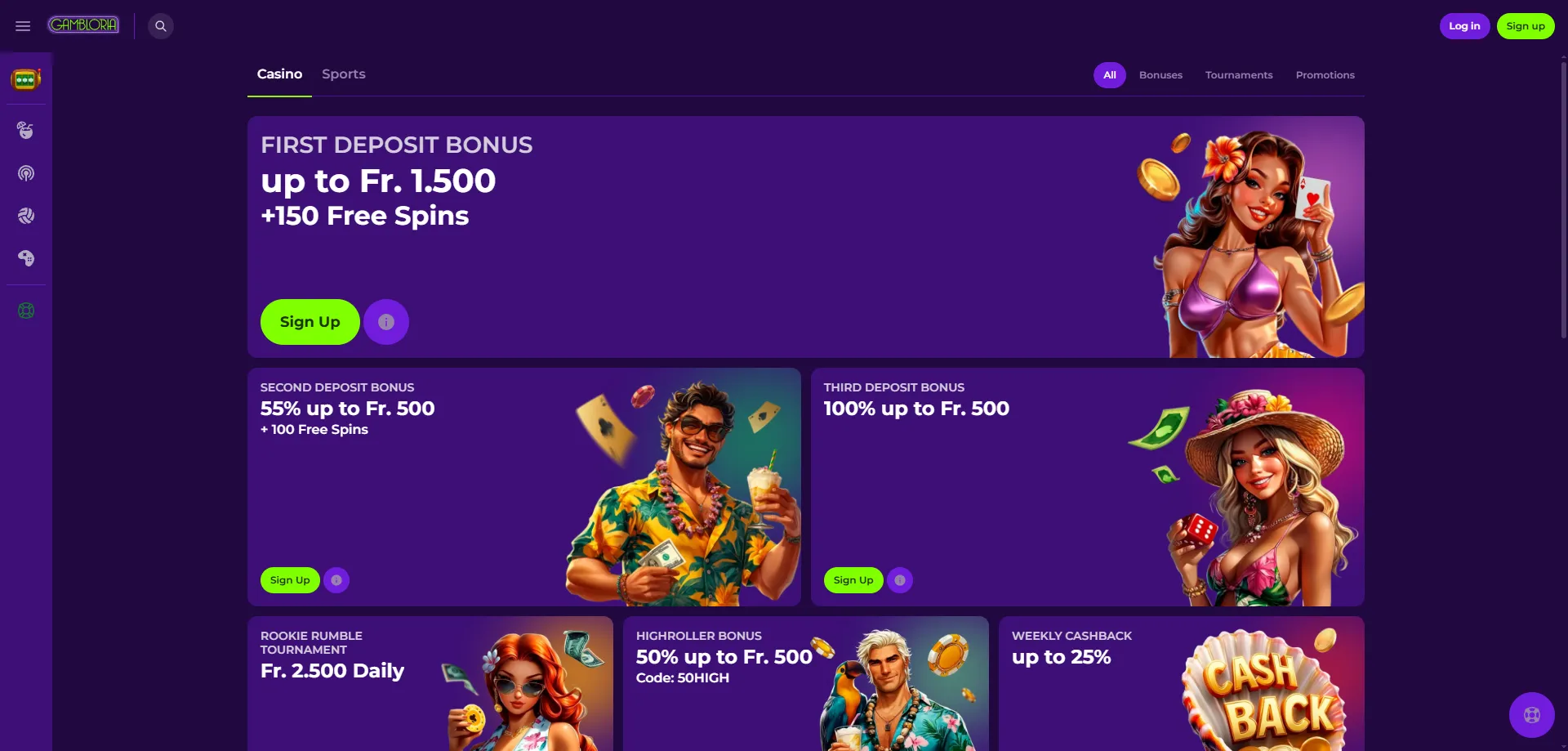 Gambloria Casino Bonusangebot – Freispiele und Willkommenspaket Österreich